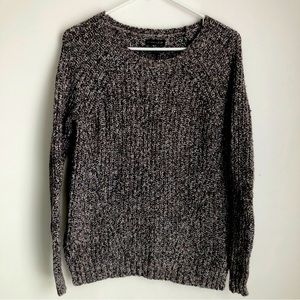 AMERICAN EAGLE Sweater Ahh-Mazingly Soft Knit Crew Neck Grey Tan Cozy Size XS